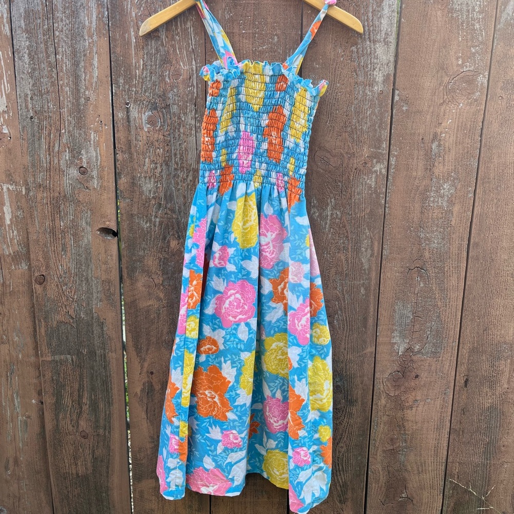 American Vintage Blue and Pink Maxi Dress